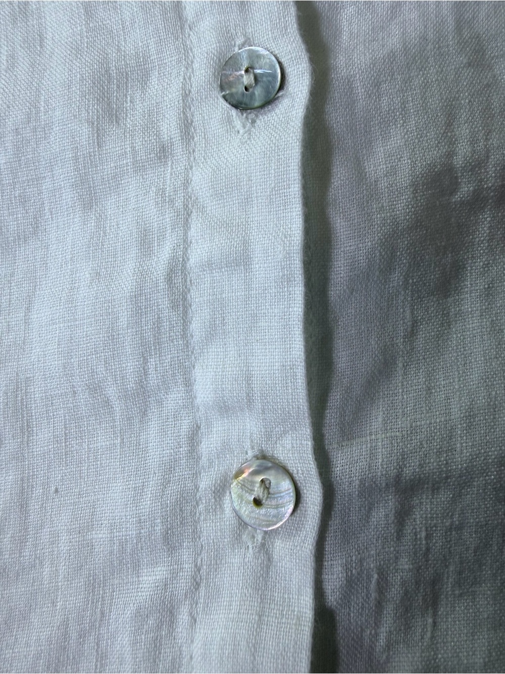 Chico's White 100% Linen Casual Button-Down Shirt Size 3 Women’s XL 16 - Picture 7 of 11